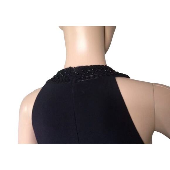 JESSICA HOWARD Womens Size 8 Sleeveless Black Embellished Keyhole Cocktail Dress - Picture 5 of 6
